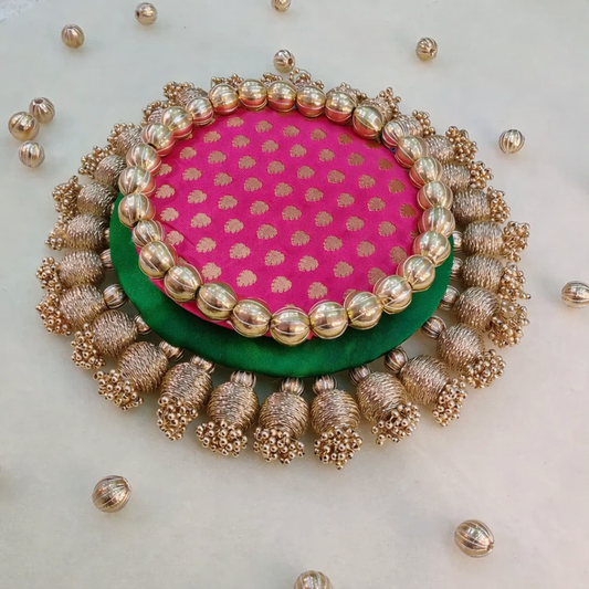 Double layer placemat - Pink and Green