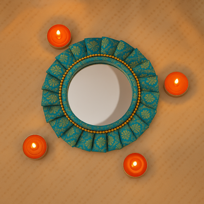 Frill mirror reversible placemat - LIMITED EDITION - 4 inches round