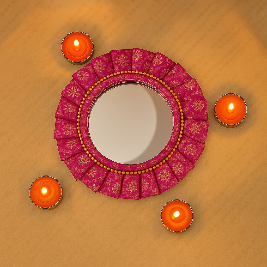 Frill mirror reversible placemat - LIMITED EDITION - 4 inches round