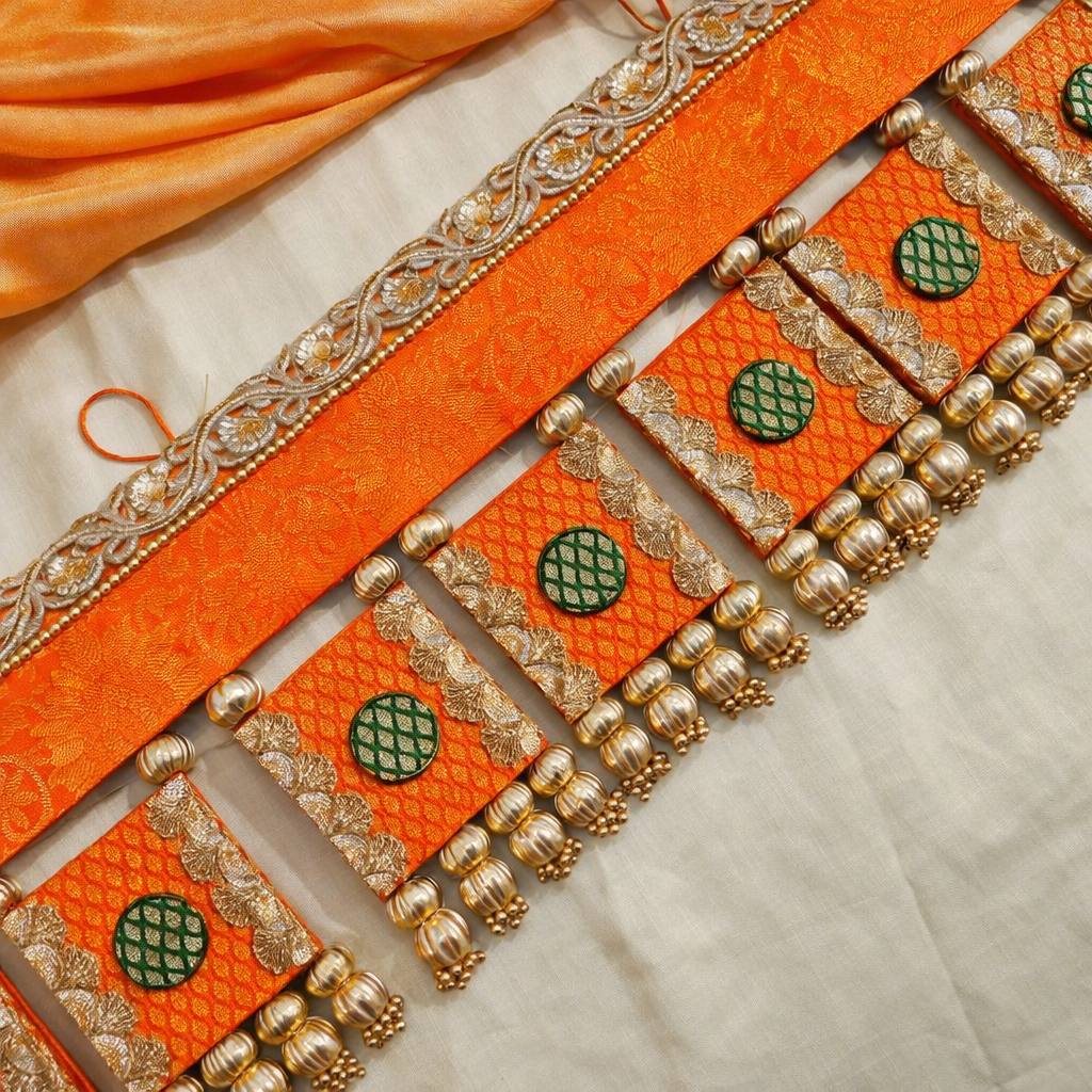 Exclusive- Chakor  Toran  -Laal - small motifs brocade toran