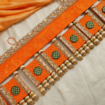 Exclusive- Chakor  Toran  -Laal - small motifs brocade toran