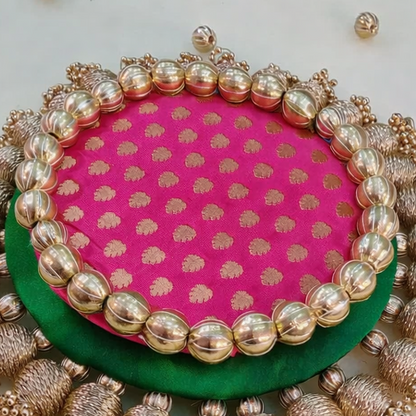 Double layer placemat - Pink and Green