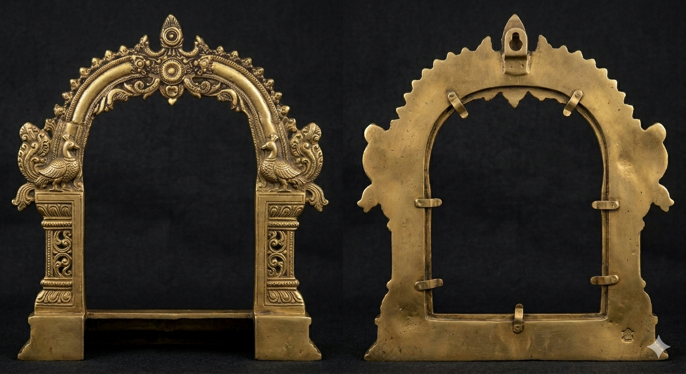 Antique Hand-Carved Anapakshi Prabhavalli (Brass)