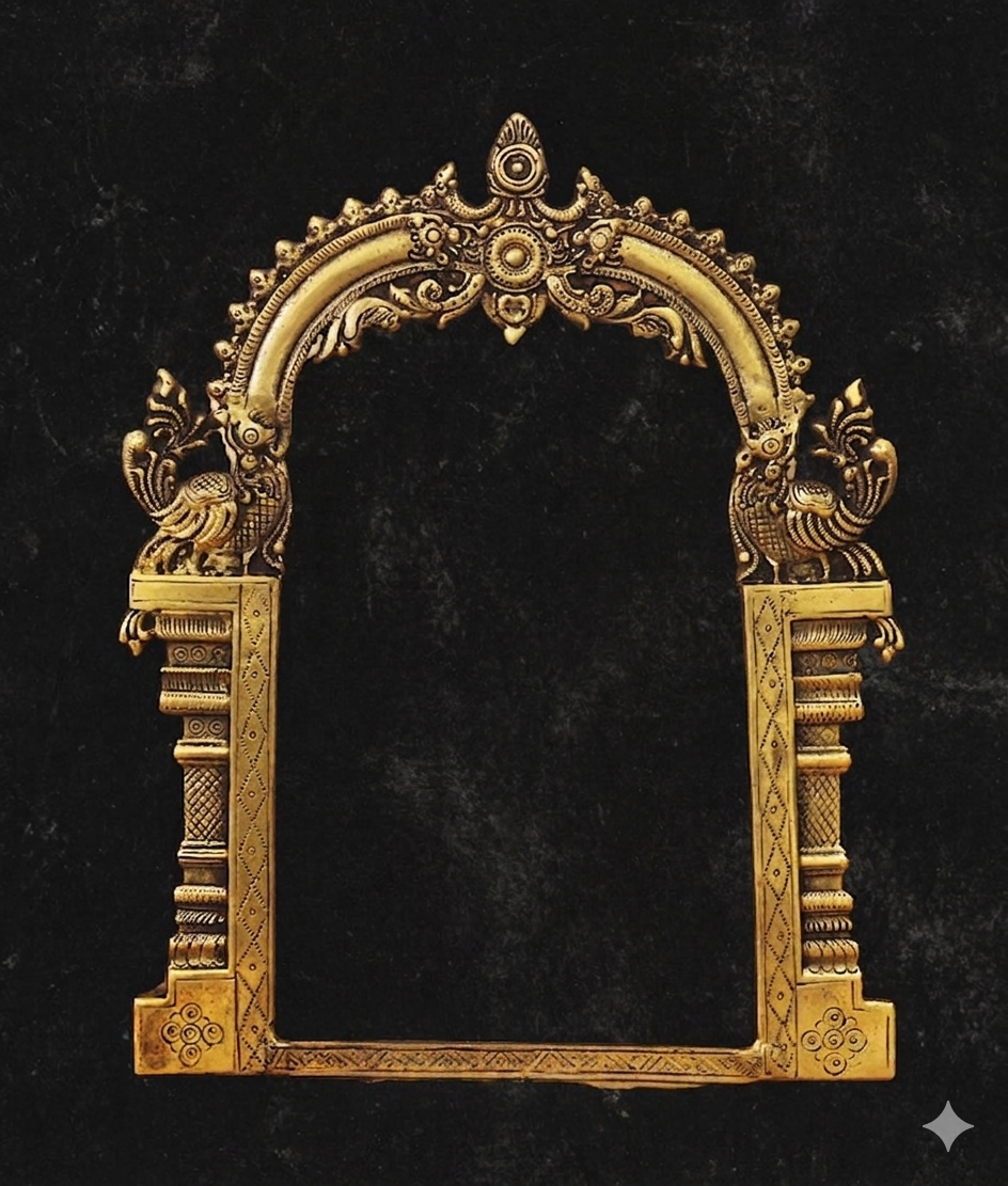 Antique Hand-Carved Anapakshi Prabhavalli (Brass)
