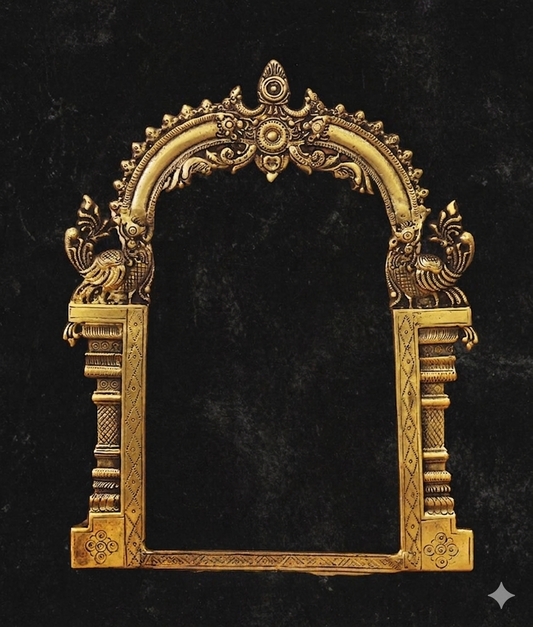 Antique Hand-Carved Anapakshi Prabhavalli (Brass)