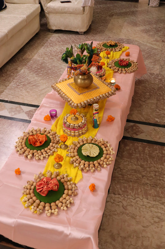 Handcrafted Yellow Table Décor Set for Festive & table Styling
