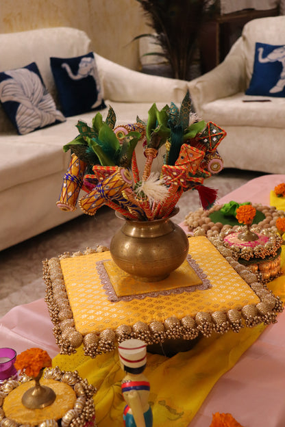 Handcrafted Yellow Table Décor Set for Festive & table Styling