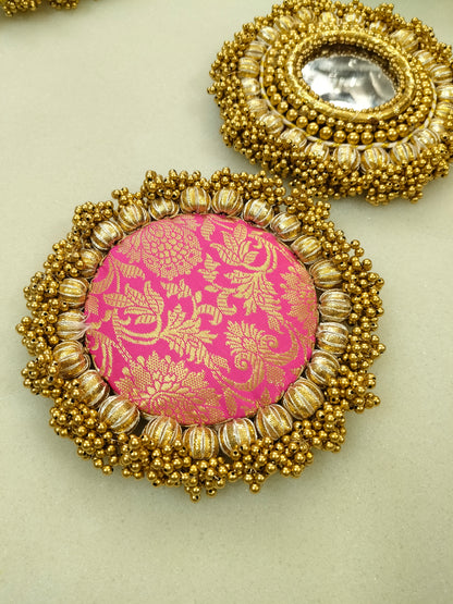 Kalsi Placemat – Limited Edition 4-Inch Round Brocade Table Mat