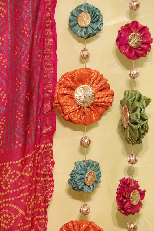 Phoolwari Colorful Hanging Pack – Ethnic Wall & Backdrop Decoration for Celebrations
