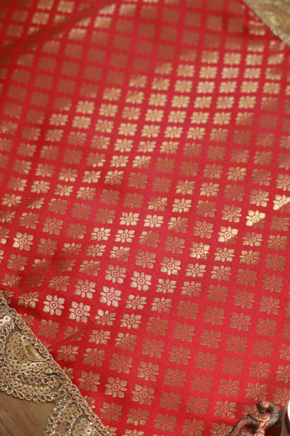 Banarasi Table  runner - various sizes - red color