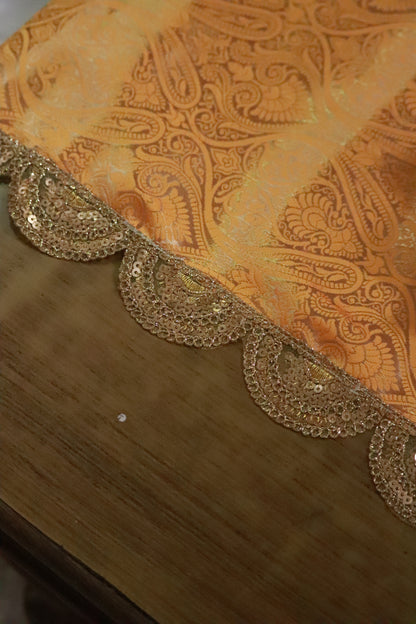 Banarasi Table  runner - various sizes - Yellow  color
