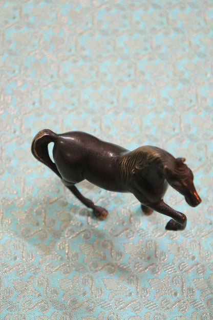 Handcrafted Brass Black Polished Horse Idol – Antique Gold Finish