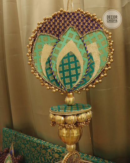 Peacock Theme Pooja Decor Set | Ganpati, Janmashtami & Festive Mandir Decoration at Home