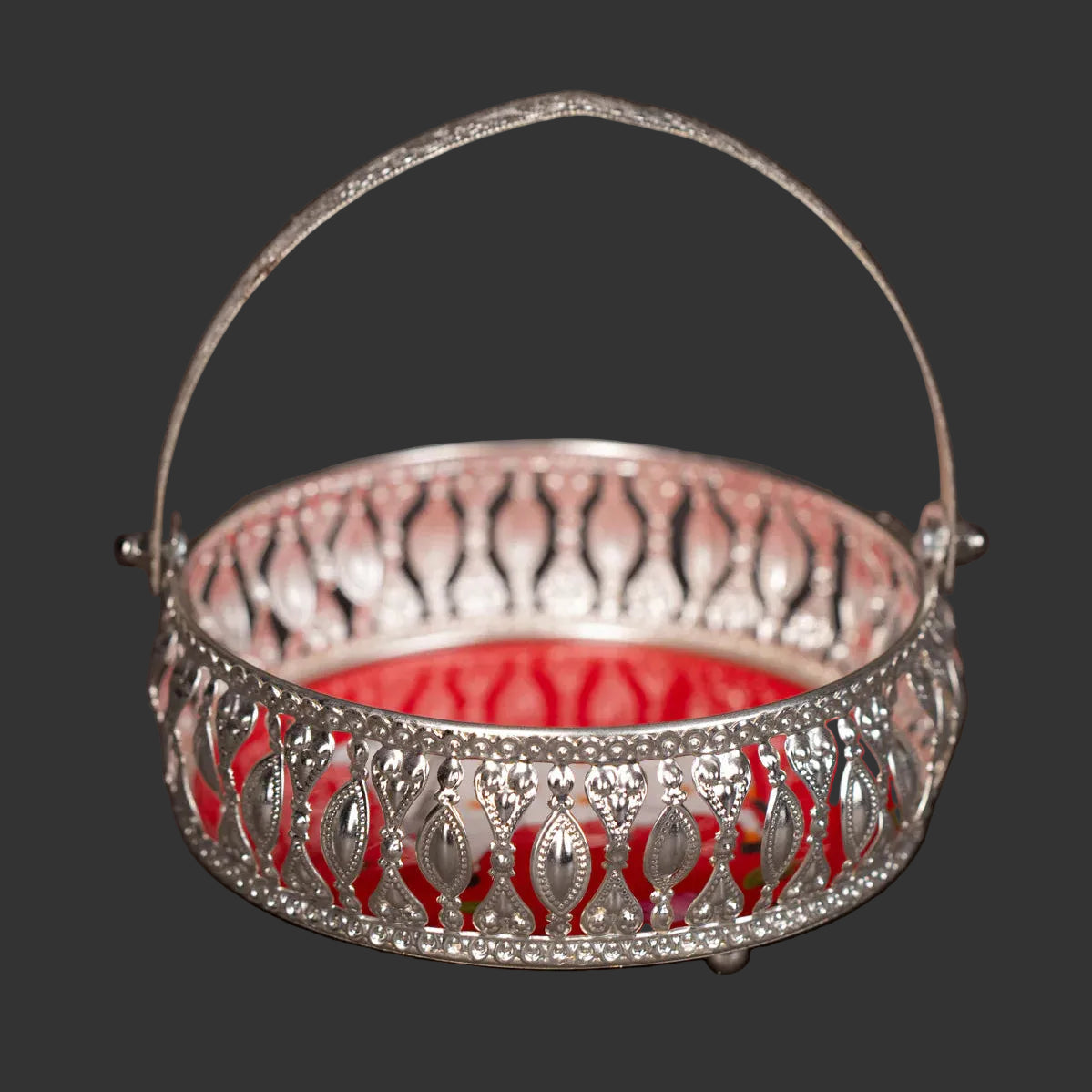 Pichwai Cow & Lotus Tray – 6 & 8 Inch - Red