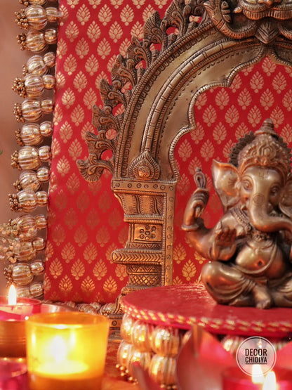 Shubhrangi – Pooja Mandap decor in banarasi  for Navratri & Diwali