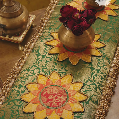 shubh labh mandir placemat rectangular  - 12 x 23 inches
