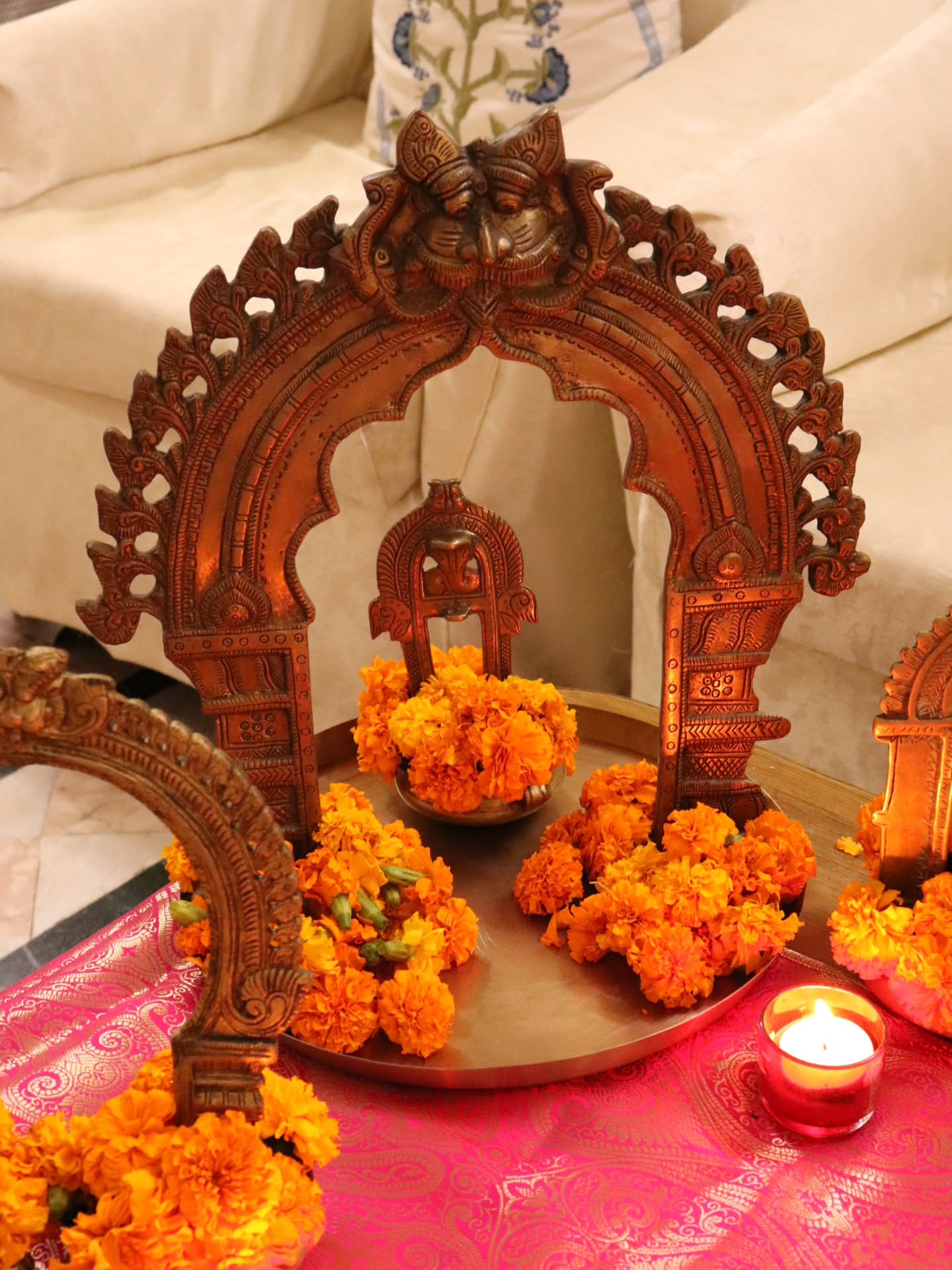 Kirtimukha & Naag Prabhavalli | Traditional Temple Décor