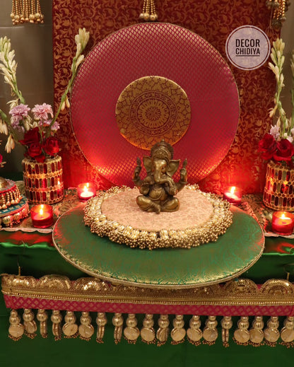 Rajwada Theme Pooja Decor Set | Ganpati, Janmashtami & Festive Mandir Decoration at Home (Copy)