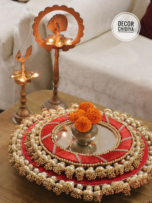 Utsav Coffee Table Decor Set –Red Festive Centerpiece