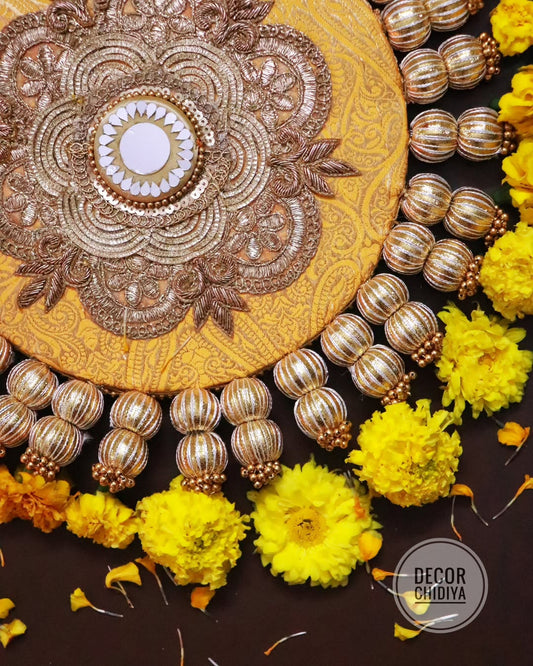 The mandala placemat - Various size - Yellow dabka flower