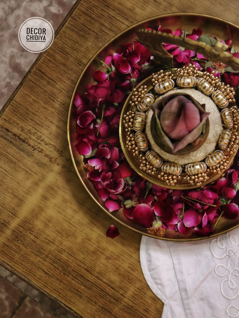 Kamal Roop – Handcrafted Brass Decor Combo | Lotus Design Indian Handicraft for Home & Puja Space