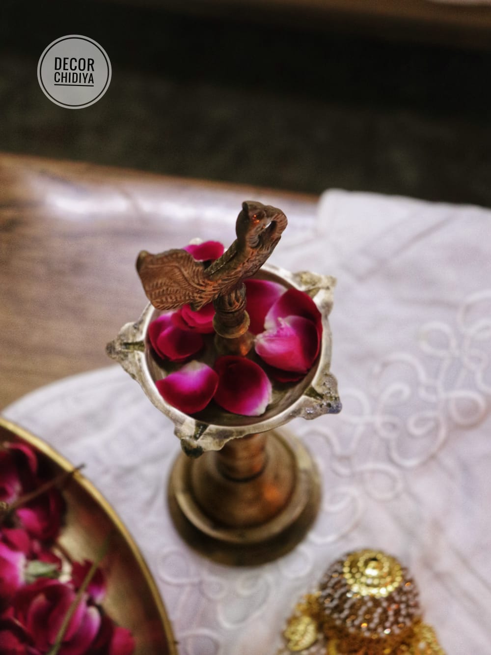 Kamal Roop – Handcrafted Brass Decor Combo | Lotus Design Indian Handicraft for Home & Puja Space