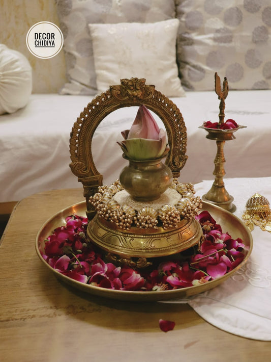 Kamal Roop – Handcrafted Brass Decor Combo | Lotus Design Indian Handicraft for Home & Puja Space