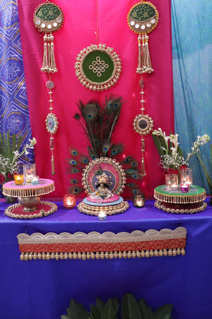 Morni Thangat Kare – Peacock Theme Temple Decor Set