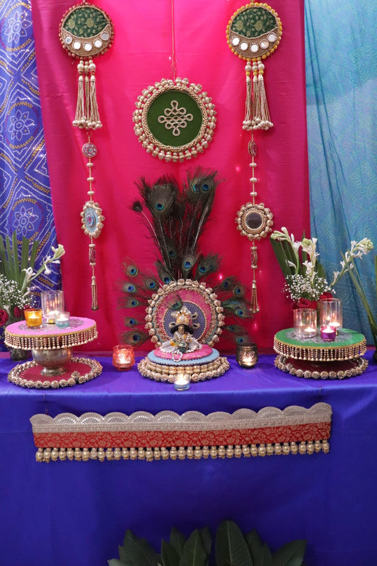 Morni Thangat Kare – Peacock Theme Temple Decor Set