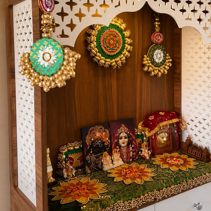 Roma _Roopaul x Decorchidiya – Full Mandir Decor Set (7 pcs, Mandir not included)