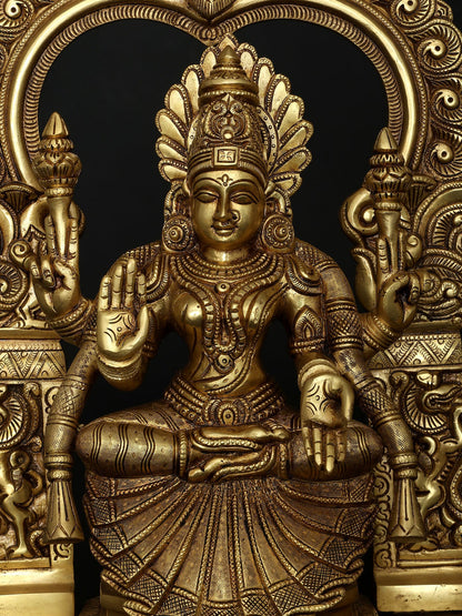 22" Lord Tirupati Balaji Venkateshvara & Padmavathi Brass Statue Pair | Premium Brass Hindu God Idol Set for Home Decor & Pooja