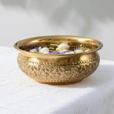 Brass embossed Urli  (various size available )