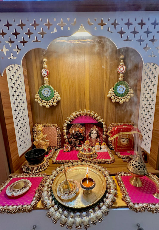 Roma _Roopaul x Decorchidiya – Full Mandir Decor Set (12 pcs, Mandir not included)
