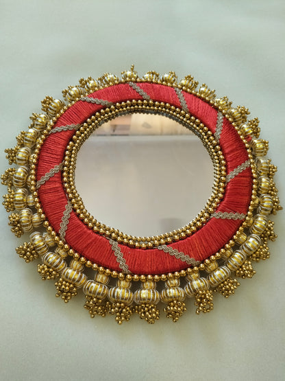 Laal Kalsi Placemat – Maroon & Gold Brocade Table Mat