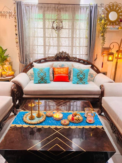 Blue Bliss Coffee Table Decor Set – 3 Pc | Decor_by_dimpykaur x Decor Chidiya