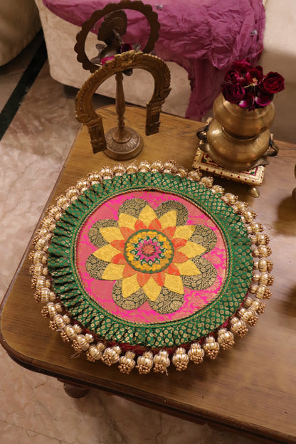 Hunar – Gajon ka Utsav- vibrant  | Handmade Banarasi patchwork Table Decor | Various Sizes