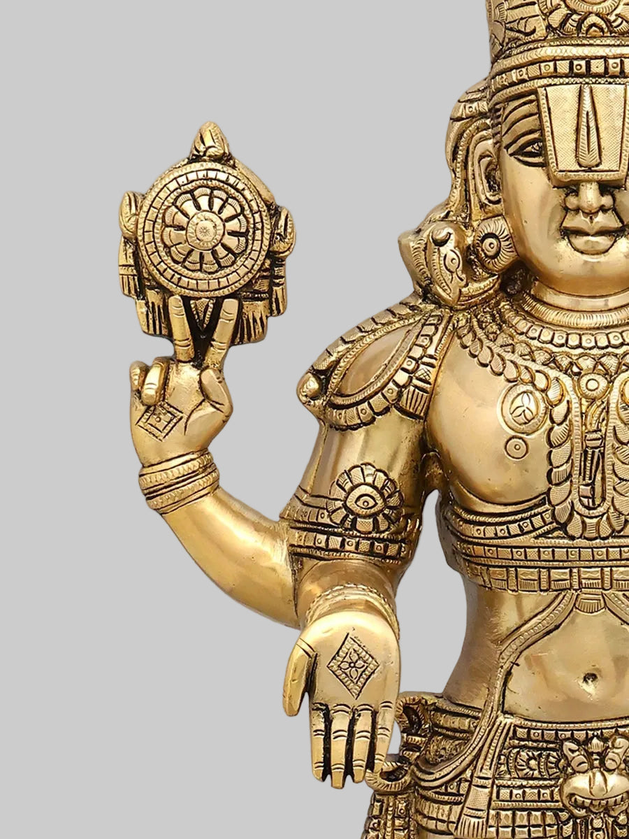 22" and 19 inches  Lord Tirupati Balaji Venkateshvara & Padmavathi Brass Statue Pair | Premium Brass Hindu God Idol Set for Home Decor & Pooja (Copy)