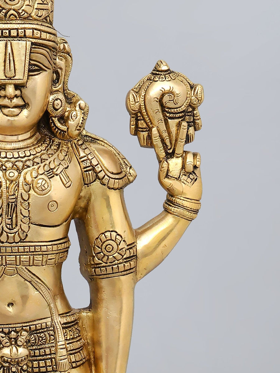 22" and 19 inches  Lord Tirupati Balaji Venkateshvara & Padmavathi Brass Statue Pair | Premium Brass Hindu God Idol Set for Home Decor & Pooja (Copy)