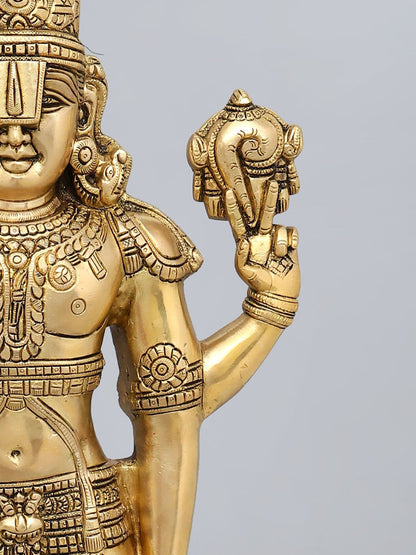 22" and 19 inches  Lord Tirupati Balaji Venkateshvara & Padmavathi Brass Statue Pair | Premium Brass Hindu God Idol Set for Home Decor & Pooja (Copy)