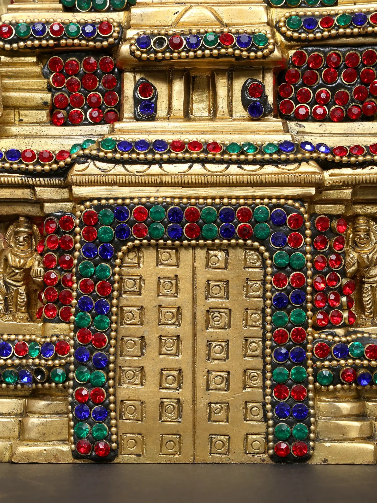 9" Meenakshi Temple Brass Sculpture | Antique Brass Temple Idol | Traditional Indian Home Decor Statue