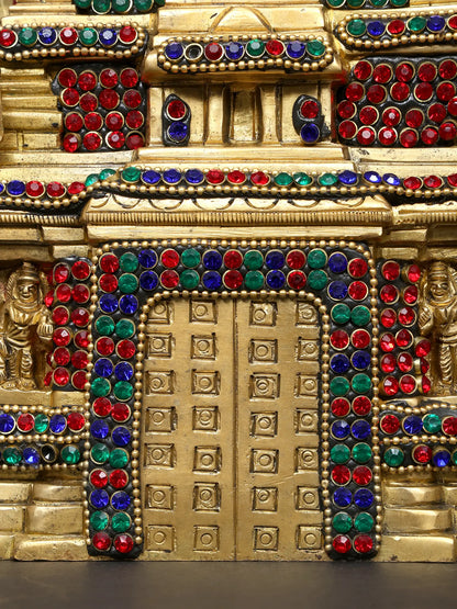 9" Meenakshi Temple Brass Sculpture | Antique Brass Temple Idol | Traditional Indian Home Decor Statue